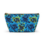 Black Light Hibiscus Cosmetic Bag