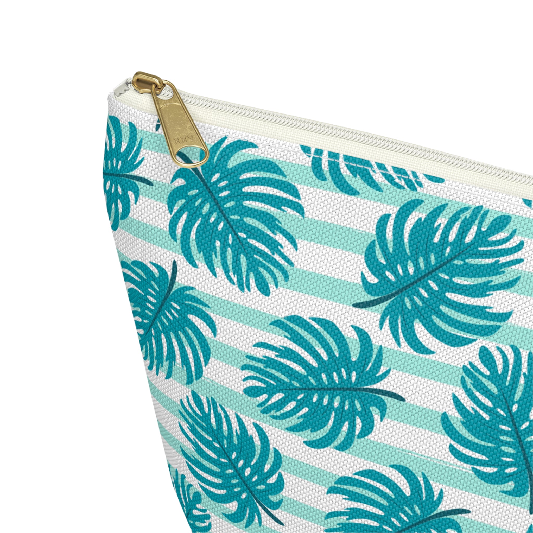 Blue Monstera Floral Cosmetic Bag