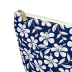 Nautical Blue Hibiscus Cosmetic Bag