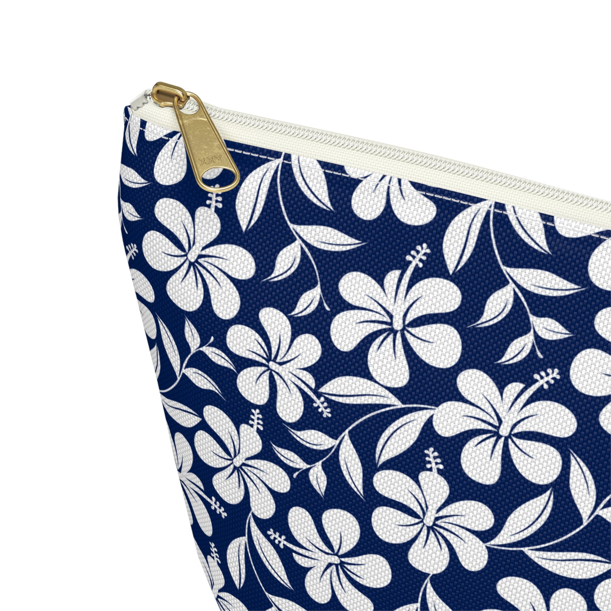 Nautical Blue Hibiscus Cosmetic Bag