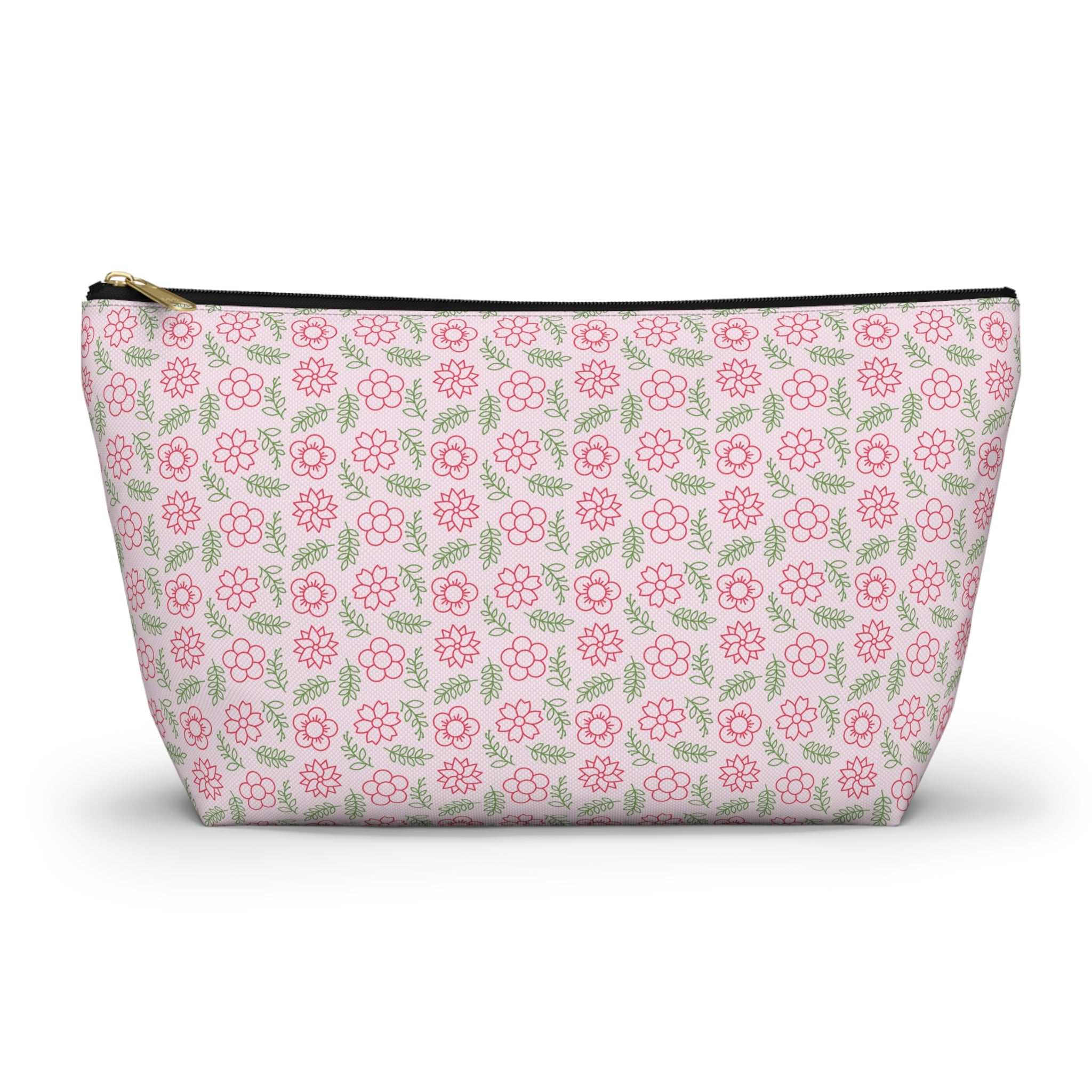 Spring Silhouette Floral Cosmetic Bag