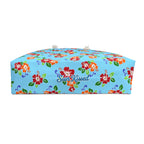 Aqua Flowered Sky Weekender Bag