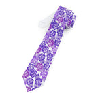 Shades of Purple Hibiscus Flower Mens Necktie