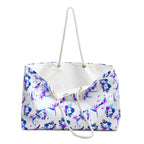 Purple Watercolor Petals Weekender Bag