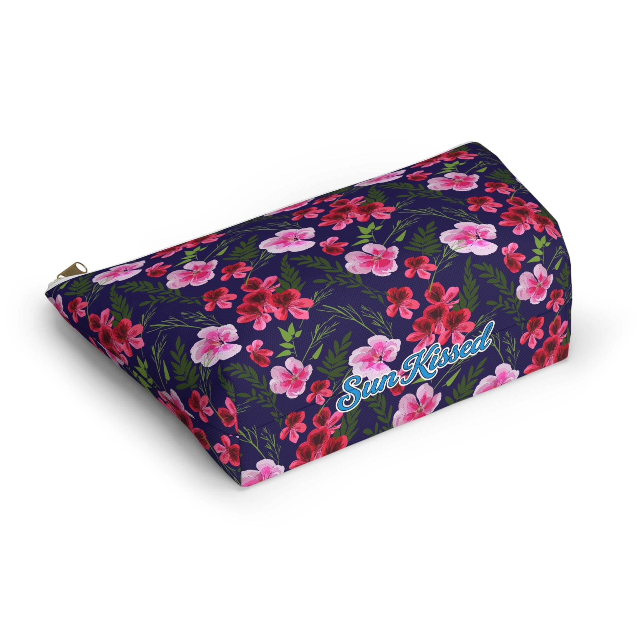 Painted Floral Arrangement Cosmetic Bag