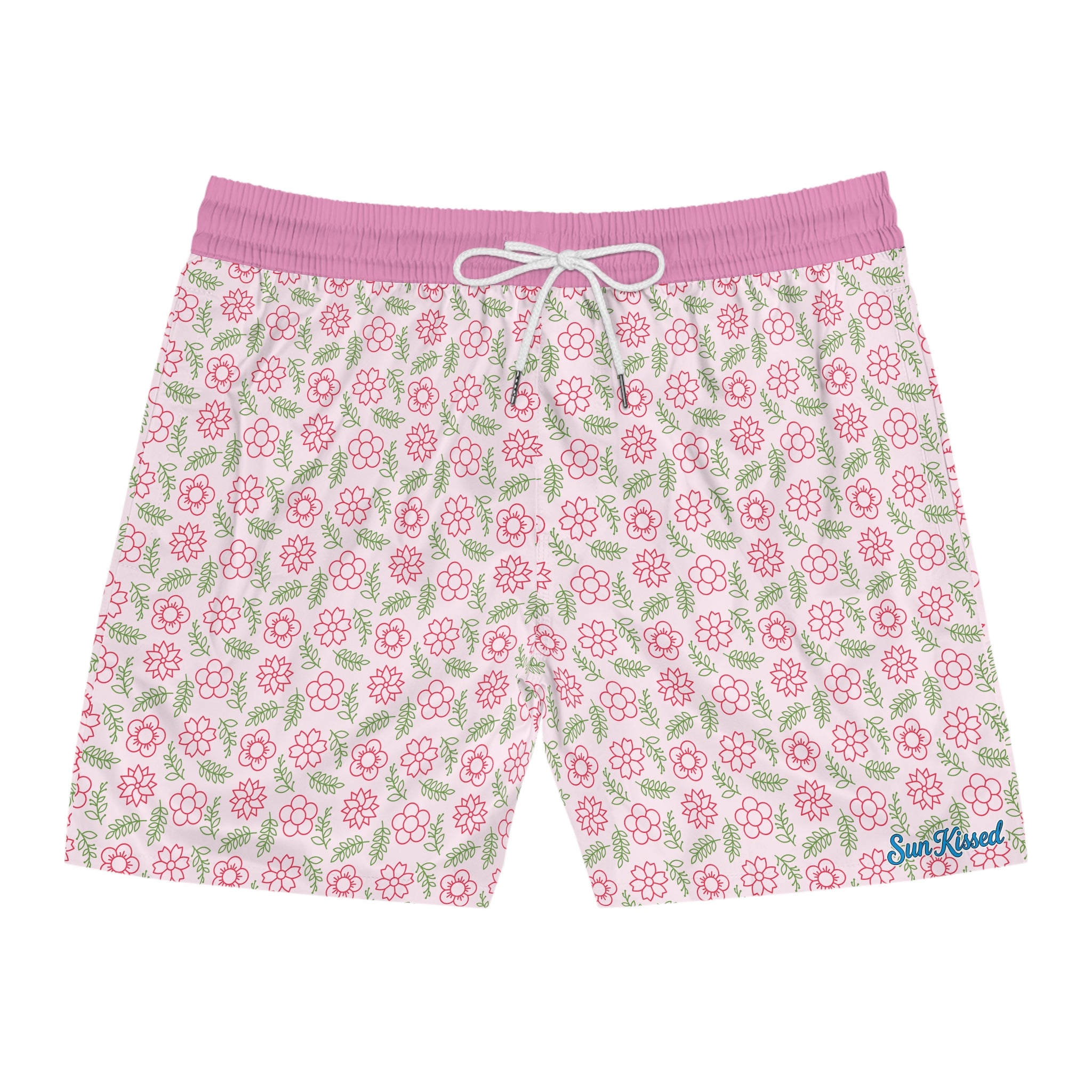 Spring Silhouette Floral Swim Trunks