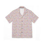 Character Autographs on Pink Hawaiian Shirt