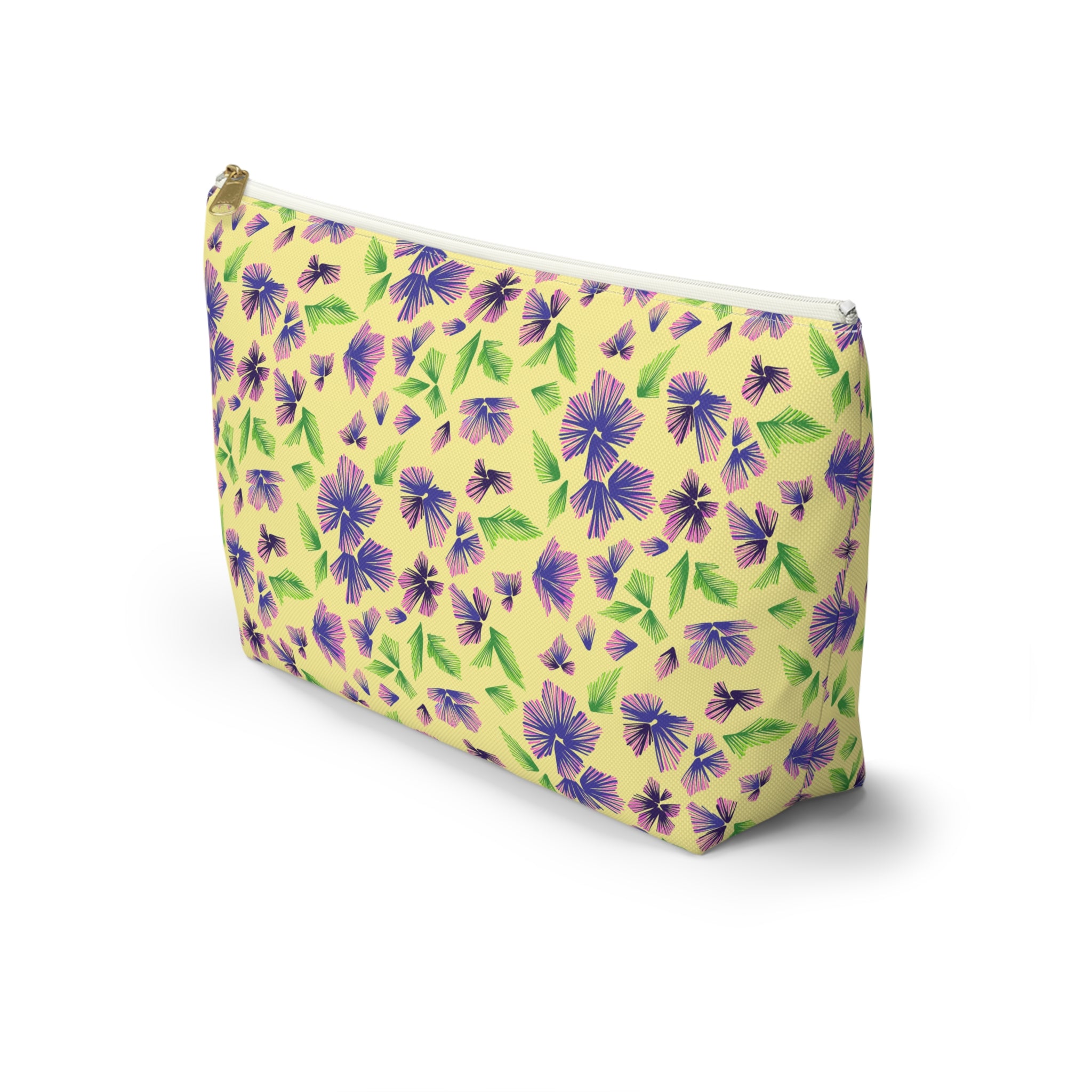 Fanning Purple Flora Cosmetic Bag