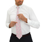 Spring Silhouette Floral Mens Necktie