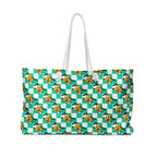 Teal Checkerboard Pluto Weekender Bag