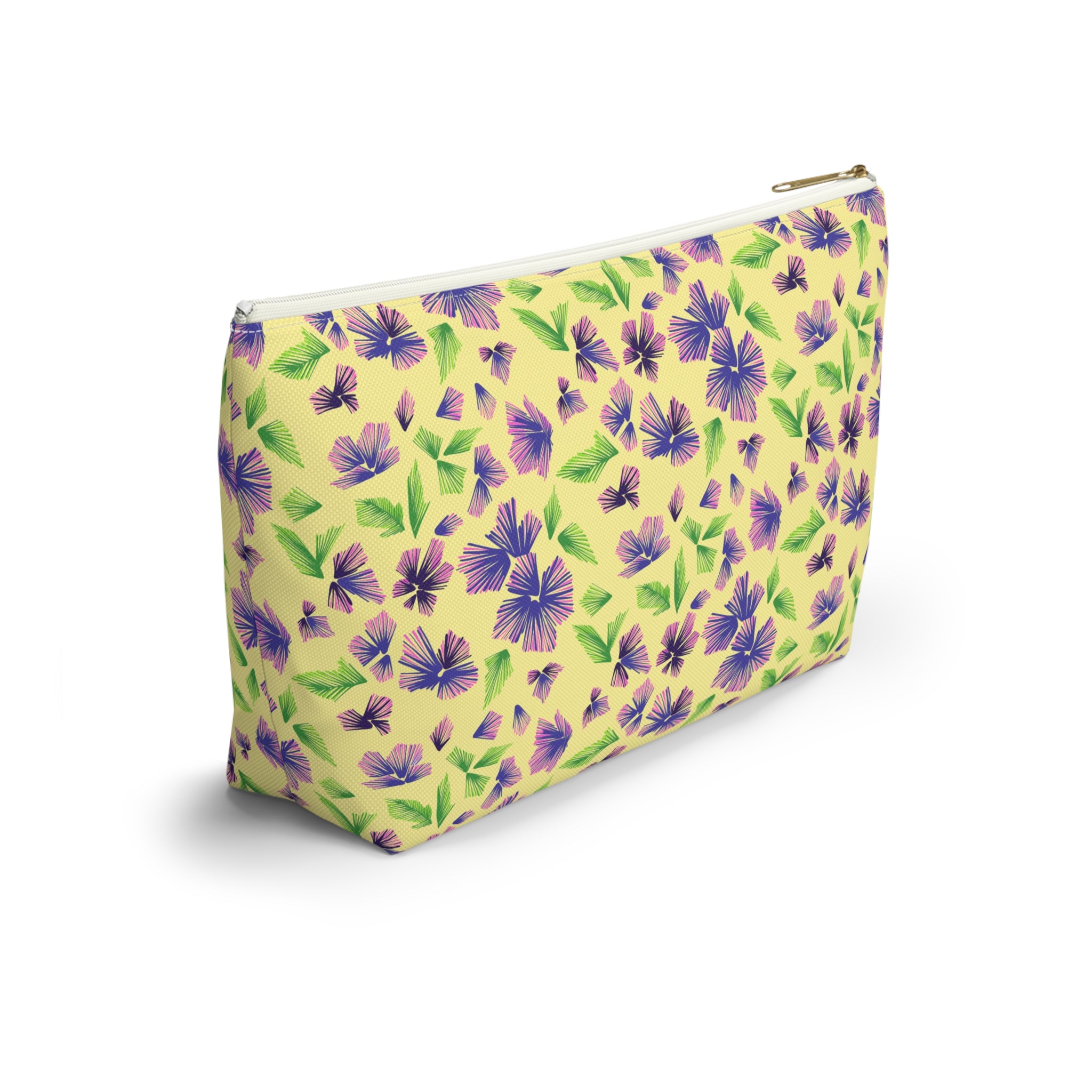 Fanning Purple Flora Cosmetic Bag