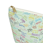 Character Autographs on Green Cosmetic Bag