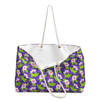 Purple Leaf Hibiscus Weekender Bag