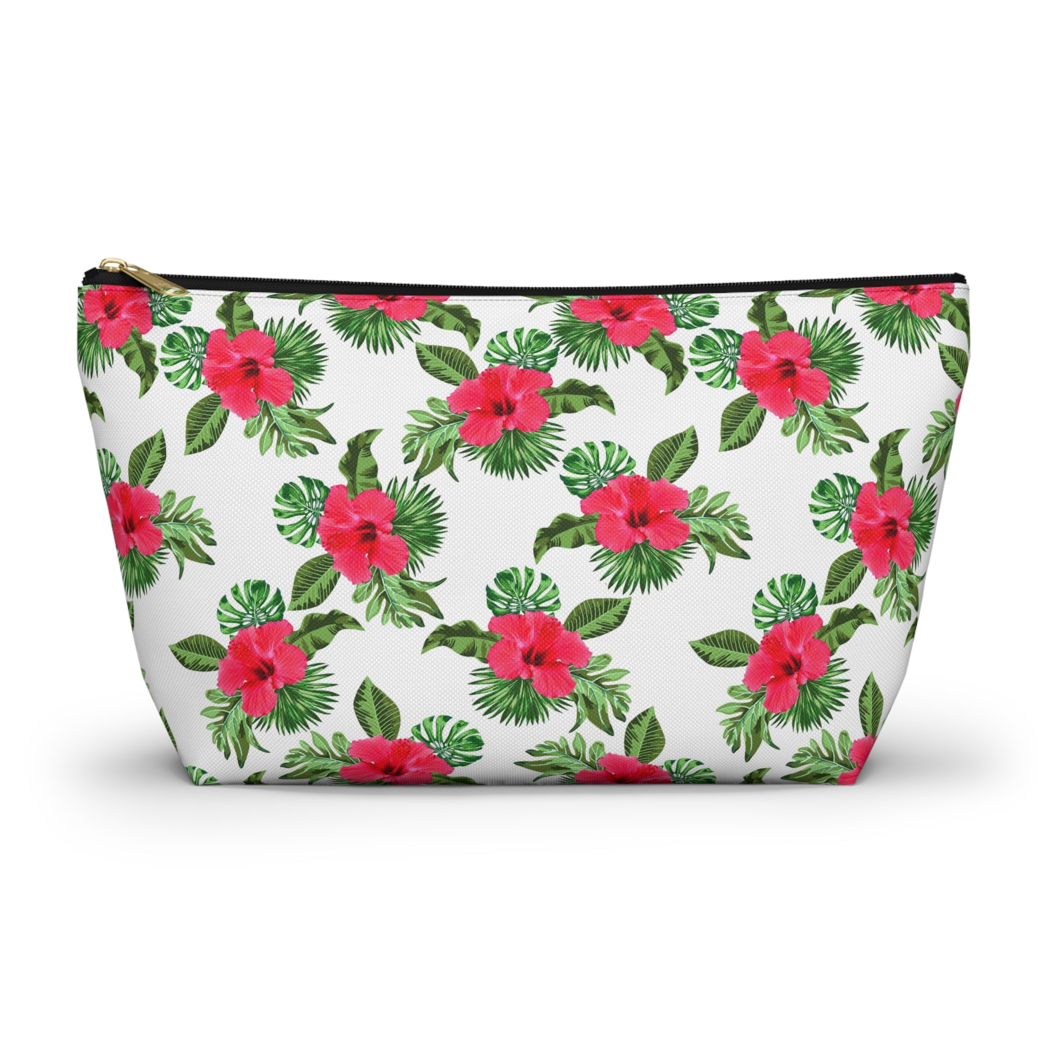 Red Hibiscus Island Cosmetic Bag