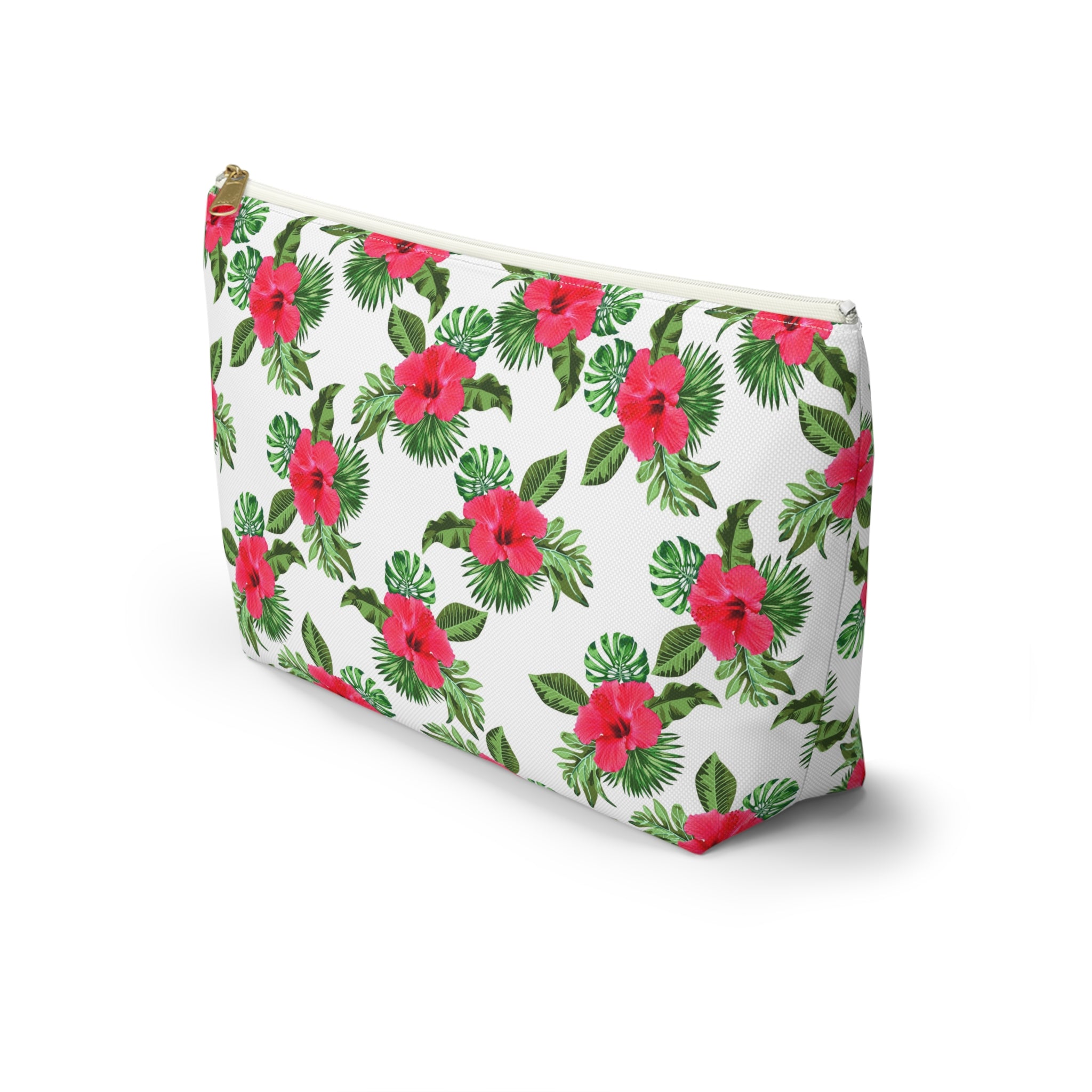 Red Hibiscus Island Cosmetic Bag