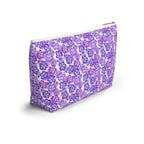 Shades of Purple Hibiscus Flower Cosmetic Bag
