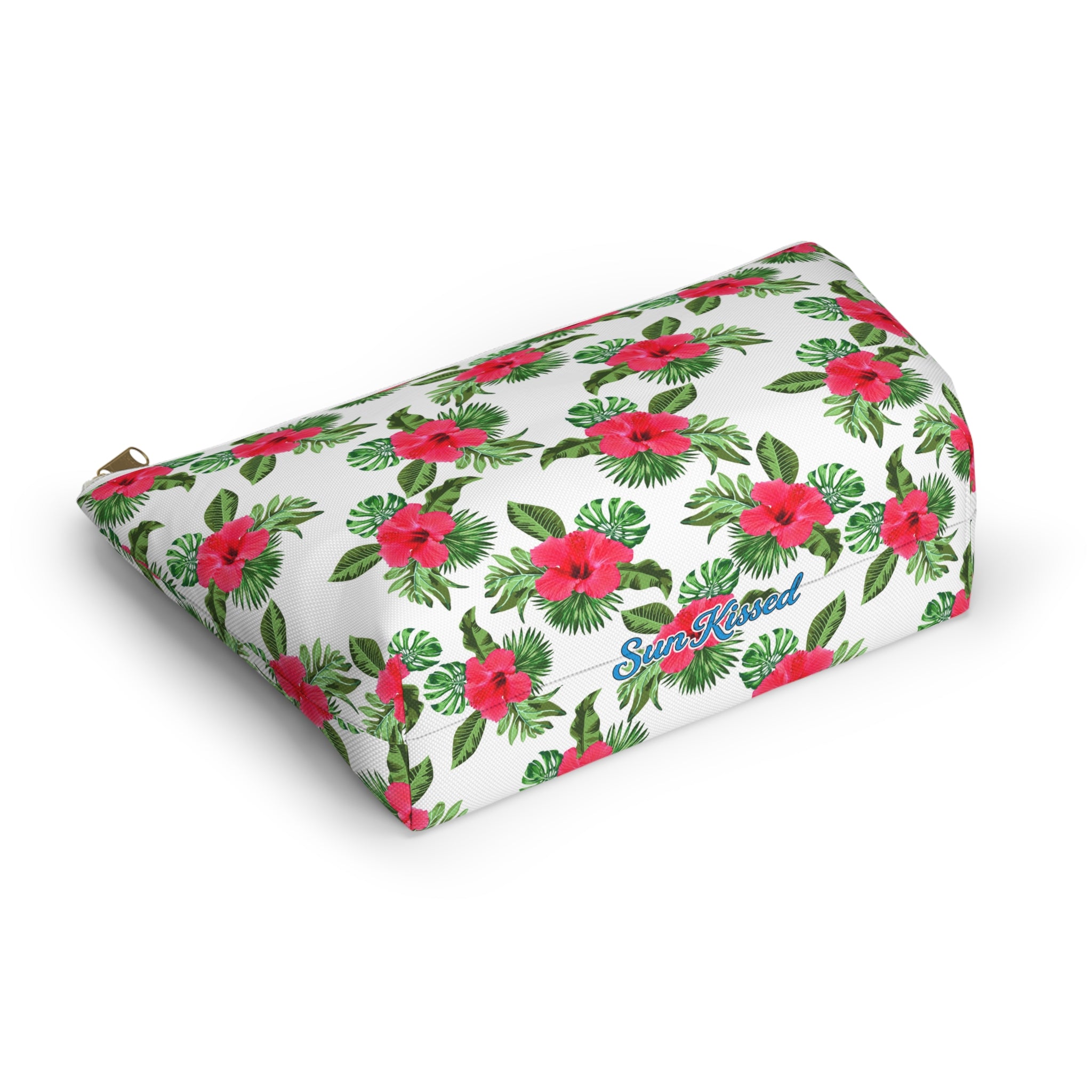 Red Hibiscus Island Cosmetic Bag