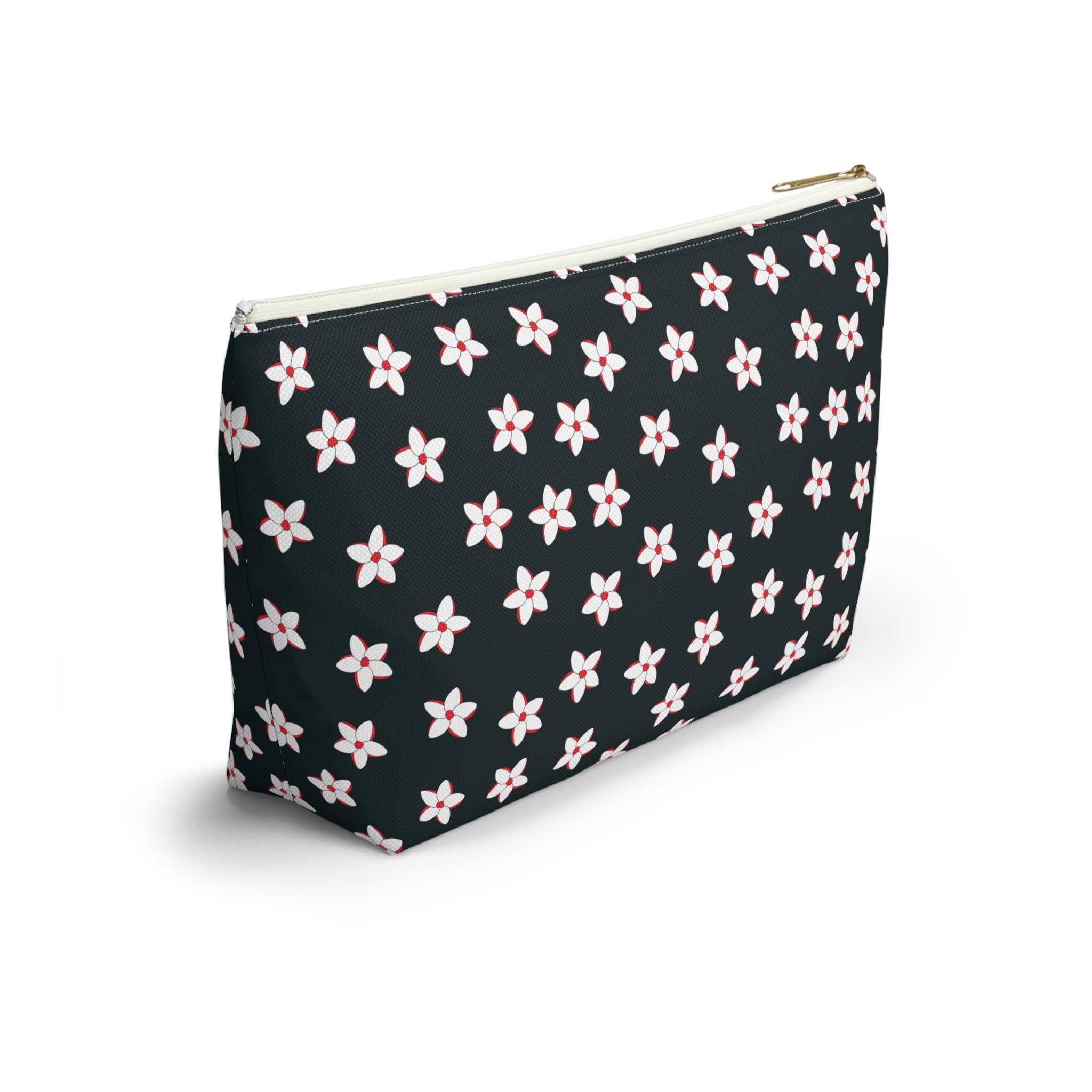 Flowering Daisies Floral Cosmetic Bag