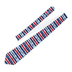 Patriotic Striped Hibiscus Mens Necktie