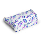 Purple Watercolor Petals Cosmetic Bag