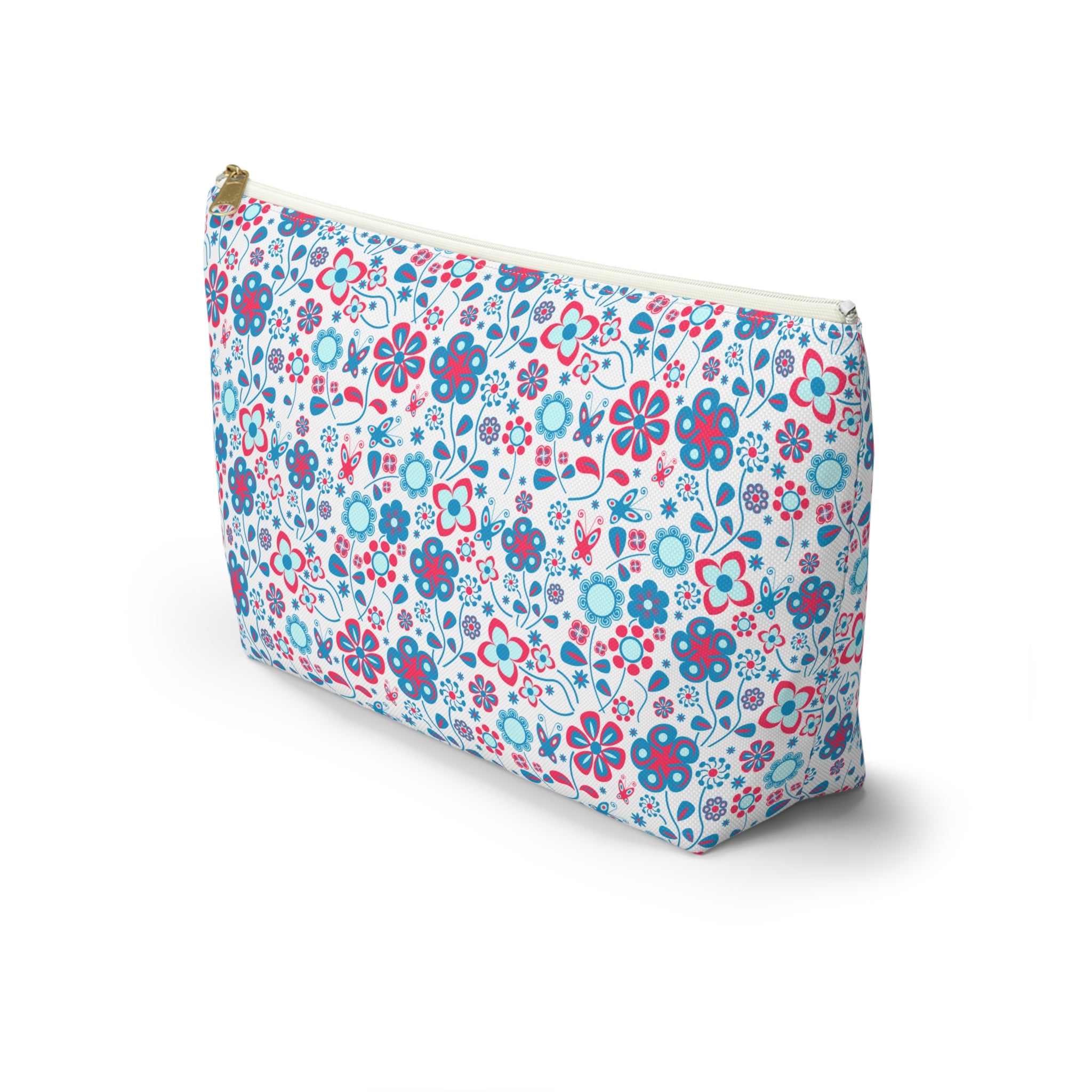 Abstract Pastel Flora Cosmetic Bag