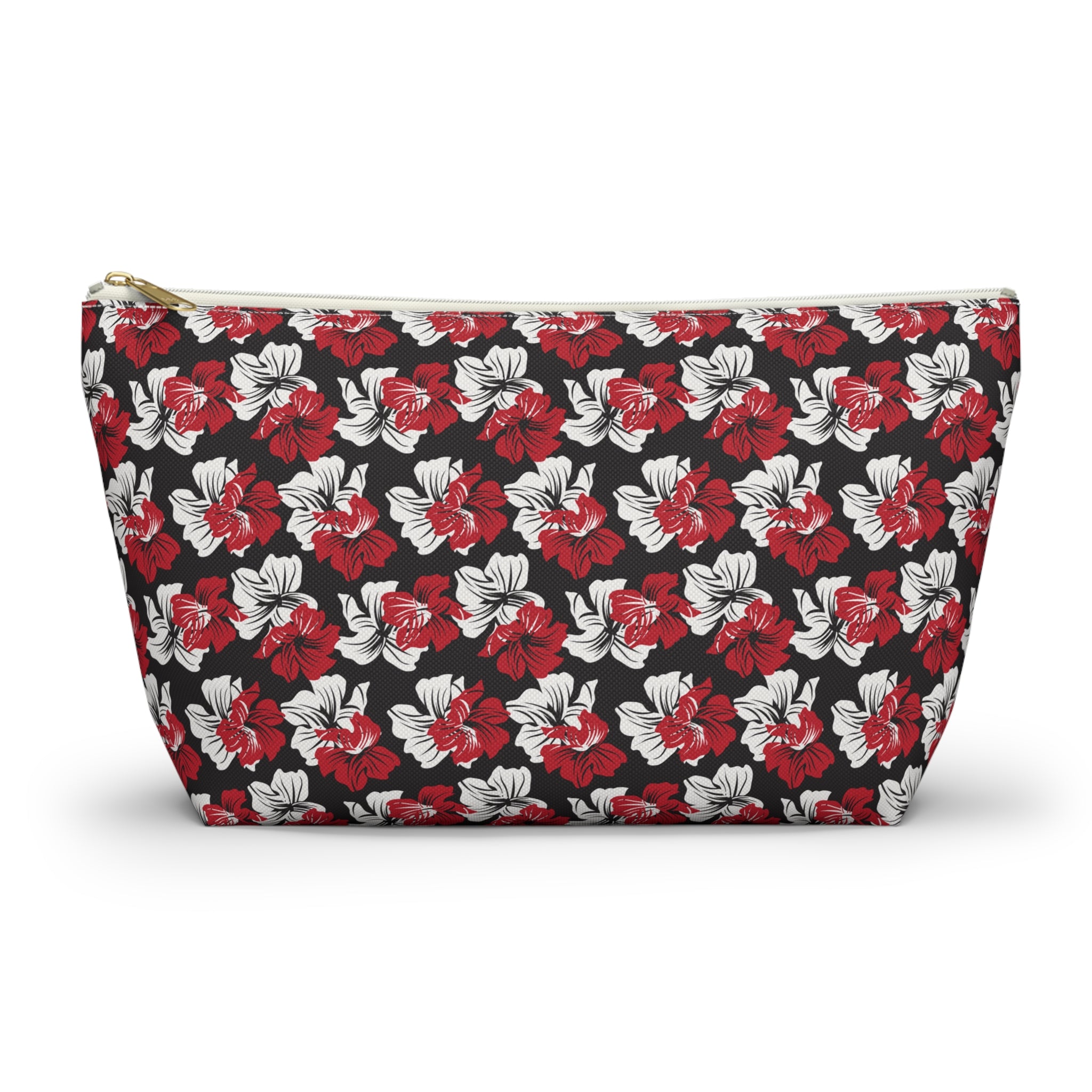 Hibiscus at Night Floral Cosmetic Bag