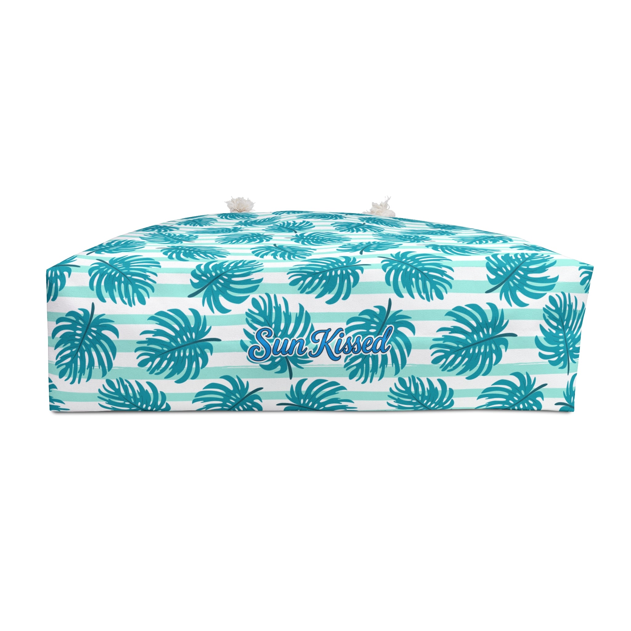 Blue Monstera Floral Weekender Bag