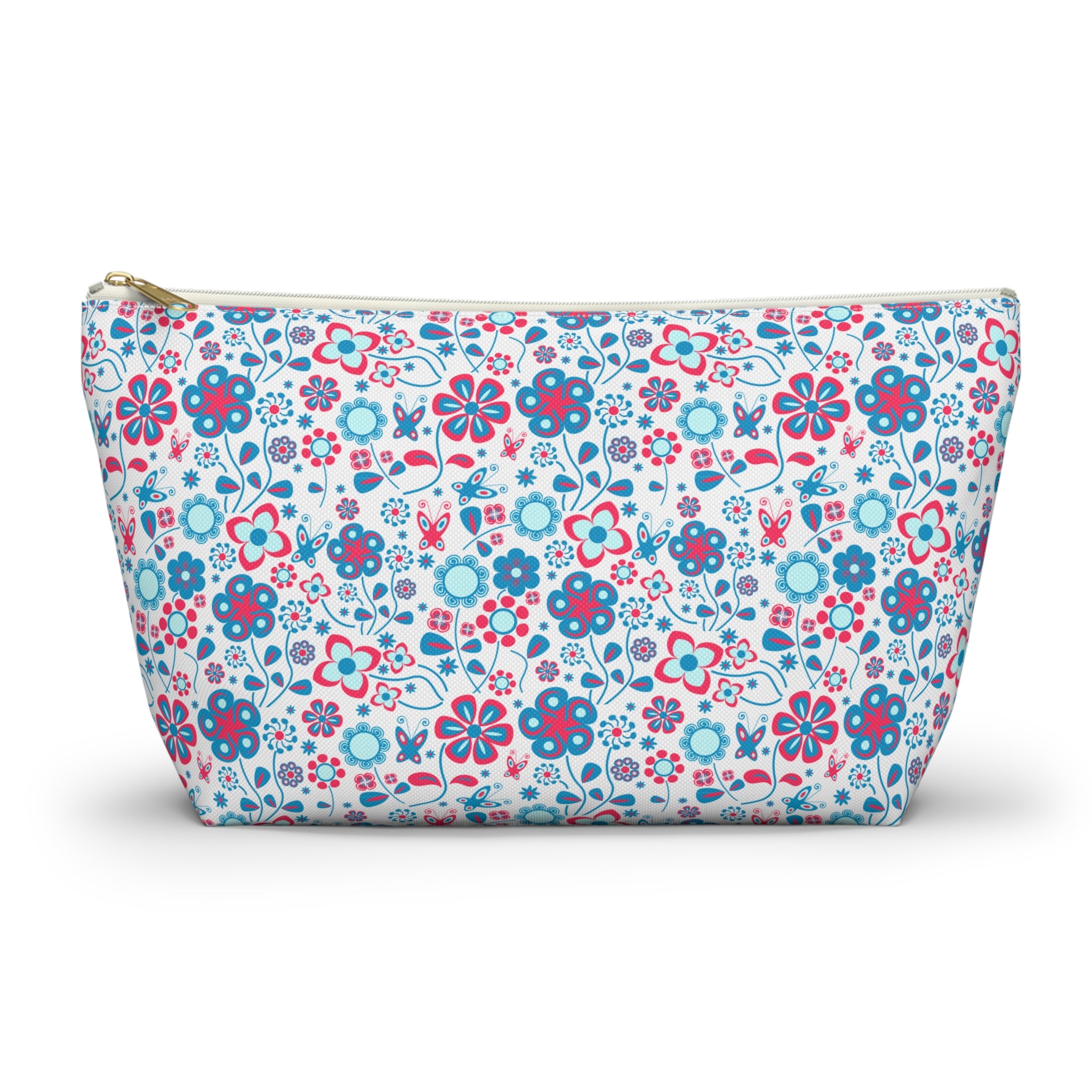 Abstract Pastel Flora Cosmetic Bag