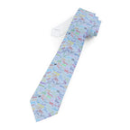 Character Autographs on Blue Mens Necktie