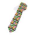 Zebra Hibiscus Floral Mens Necktie