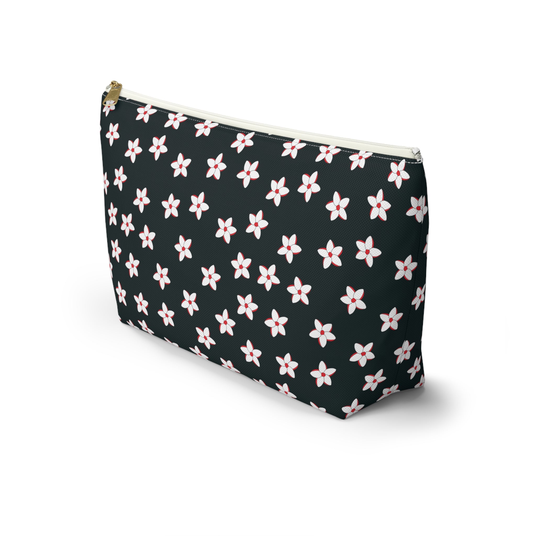 Flowering Daisies Floral Cosmetic Bag