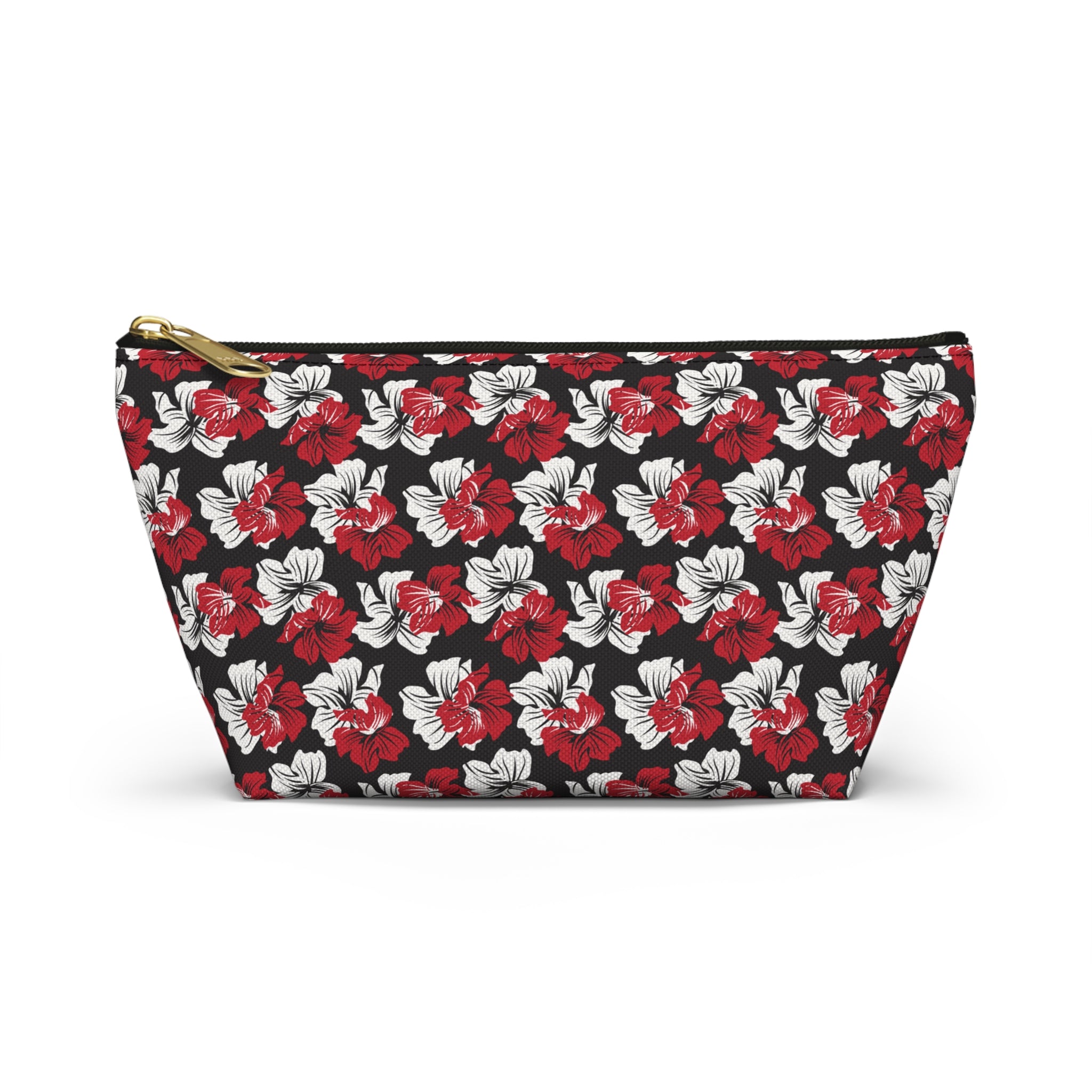 Hibiscus at Night Floral Cosmetic Bag