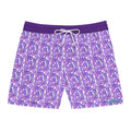Shades of Purple Hibiscus Flower Swim Trunks