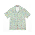 Character Autographs on Green Hawaiian Shirt