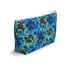Black Light Hibiscus Cosmetic Bag