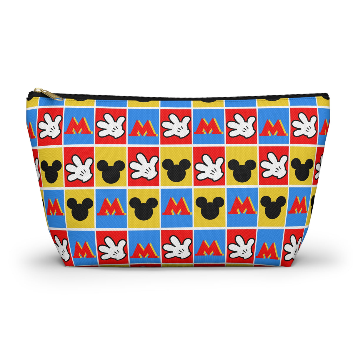 Checkerboard Mickey Hands Cosmetic Bag