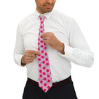 Fuschia Jamaica Flower Mens Necktie
