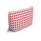 Red Daisy Floral Cosmetic Bag