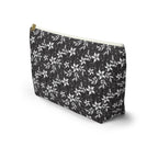 Black Landscape Floral Cosmetic Bag