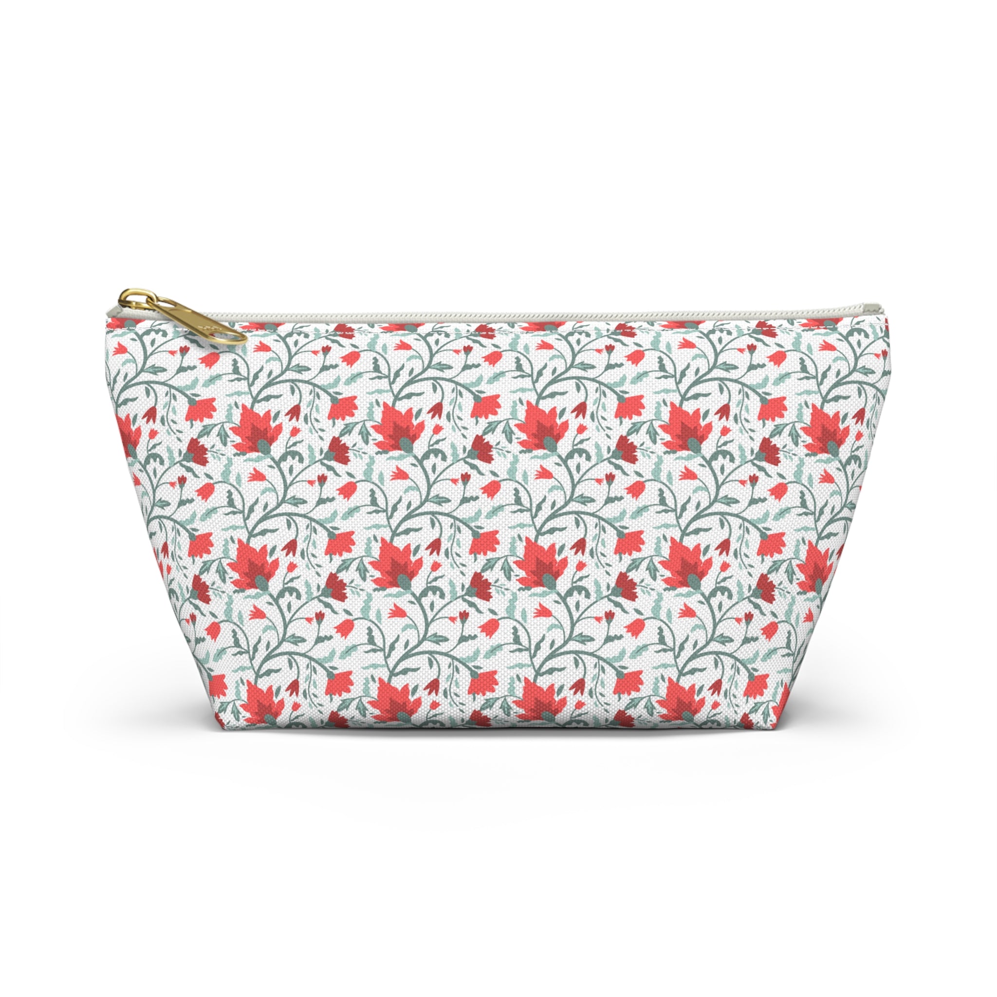 Flowering Vines Floral Cosmetic Bag