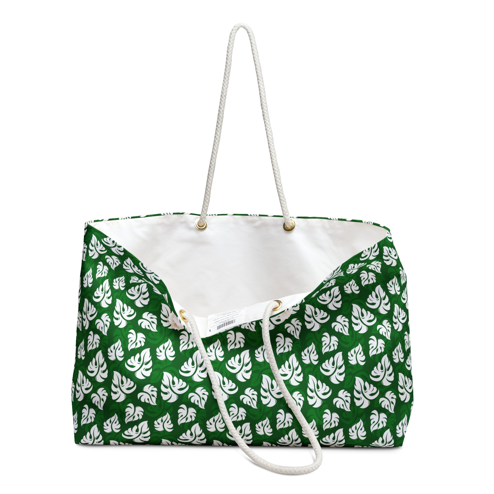 Monstera on Green Weekender Bag