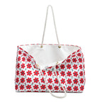 Red Daisy Floral Weekender Bag
