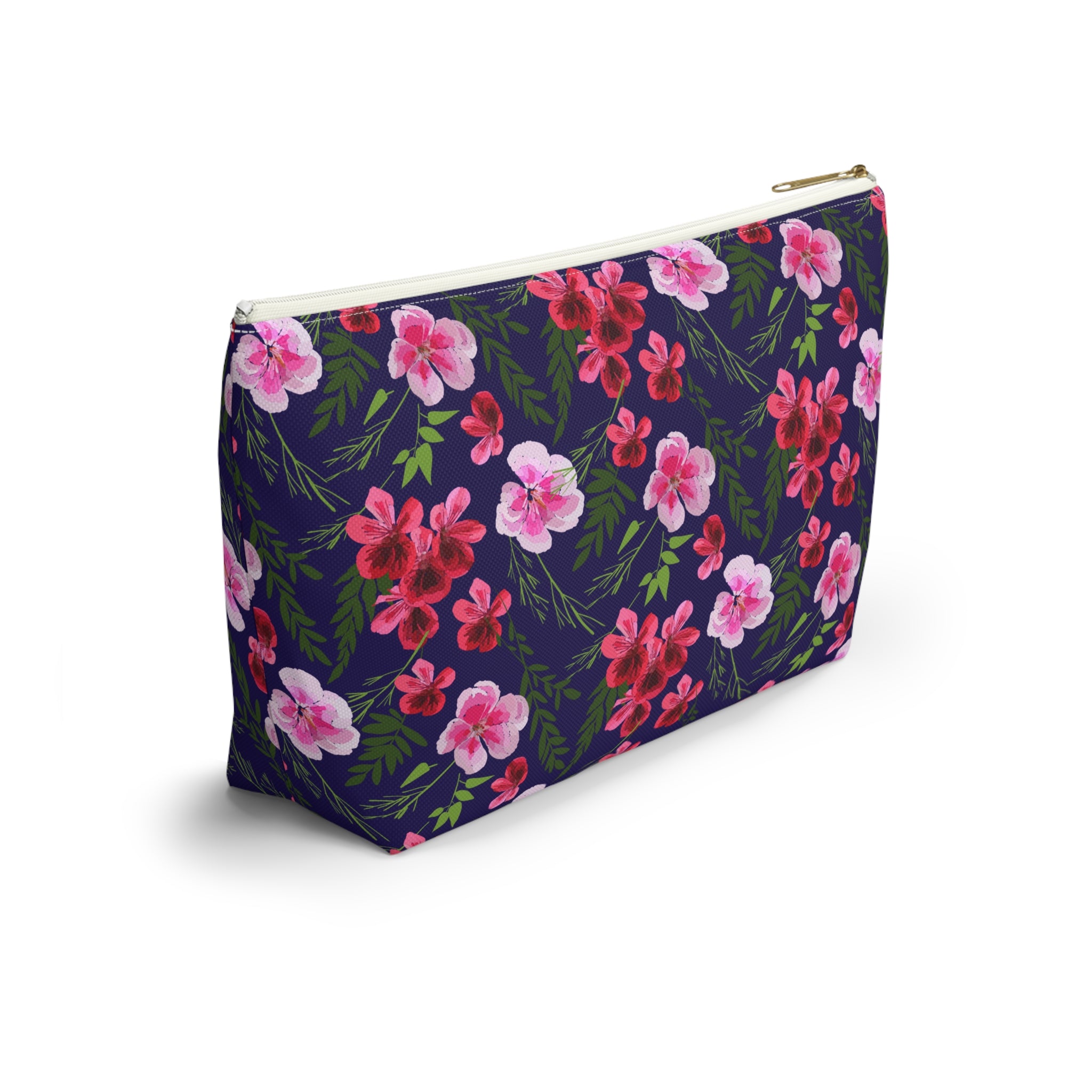 Painted Floral Arrangement Cosmetic Bag