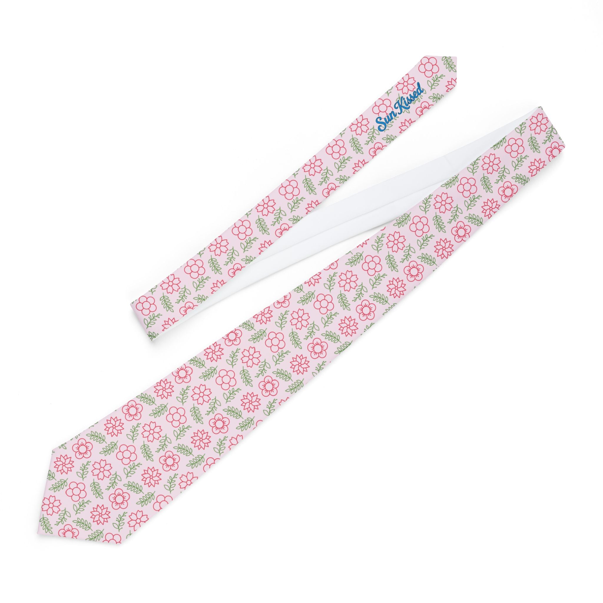 Spring Silhouette Floral Mens Necktie