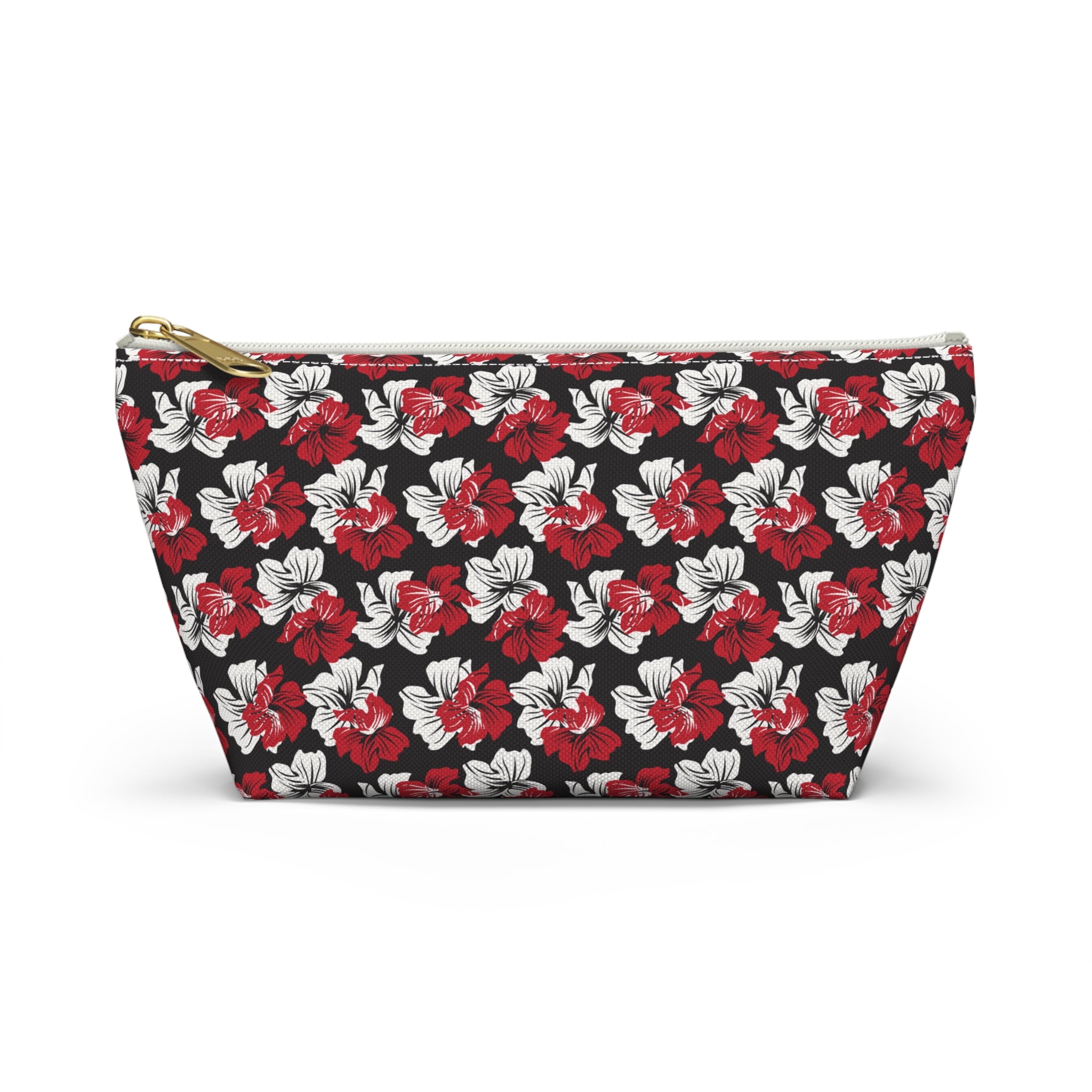 Hibiscus at Night Floral Cosmetic Bag