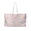 Character Autographs on Pink Weekender Bag