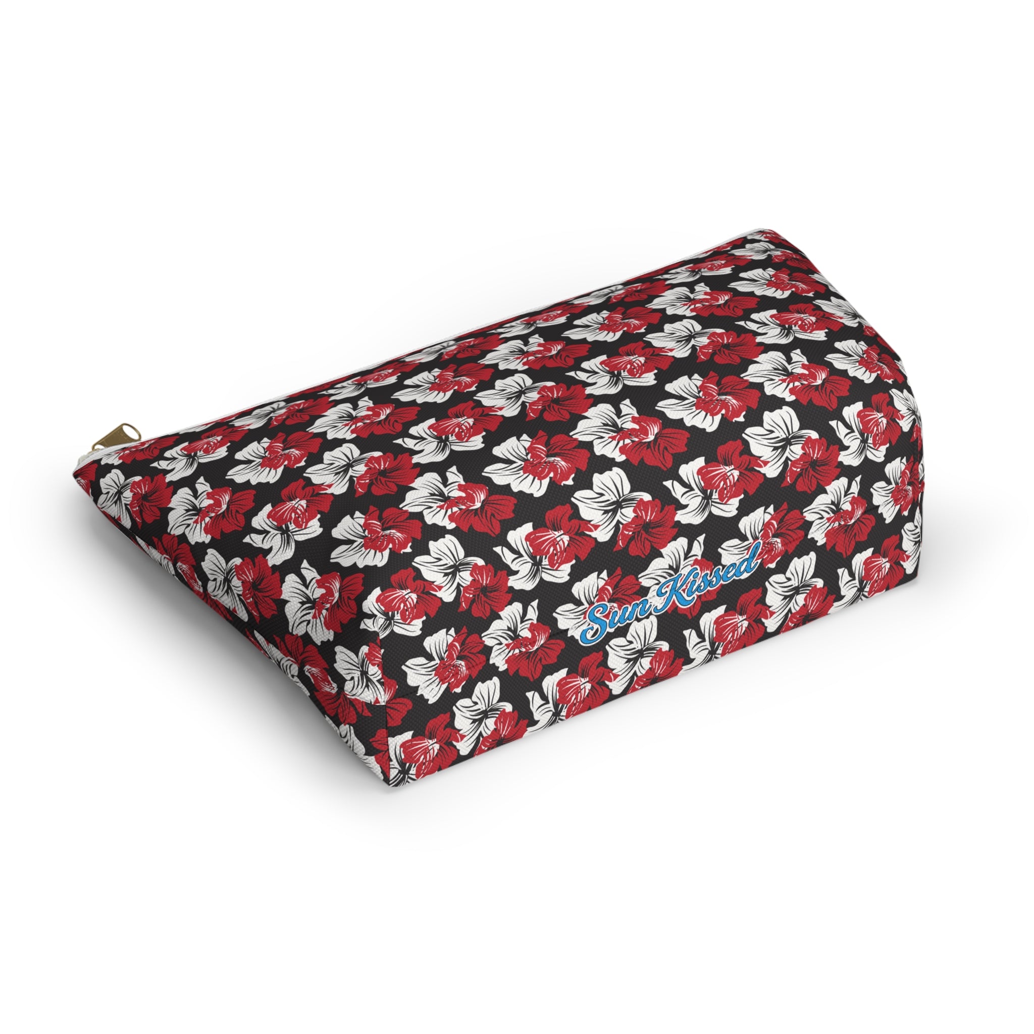 Hibiscus at Night Floral Cosmetic Bag