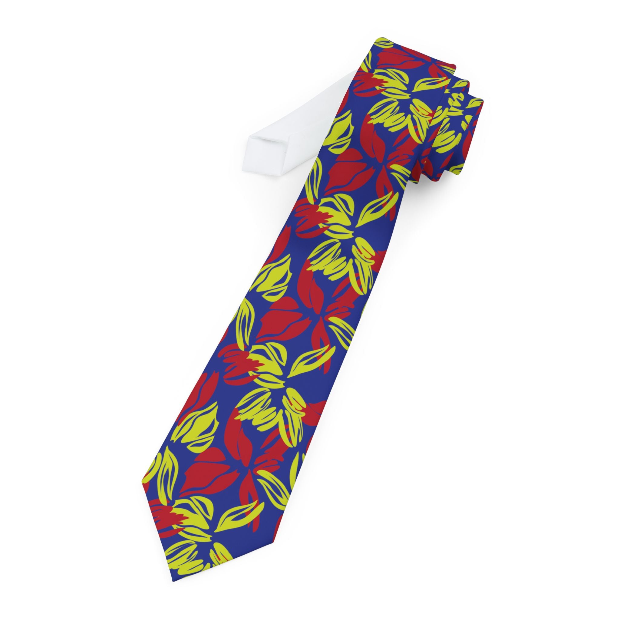 Vibrant Abstract Floral Mens Necktie