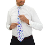 Purple Watercolor Petals Mens Necktie