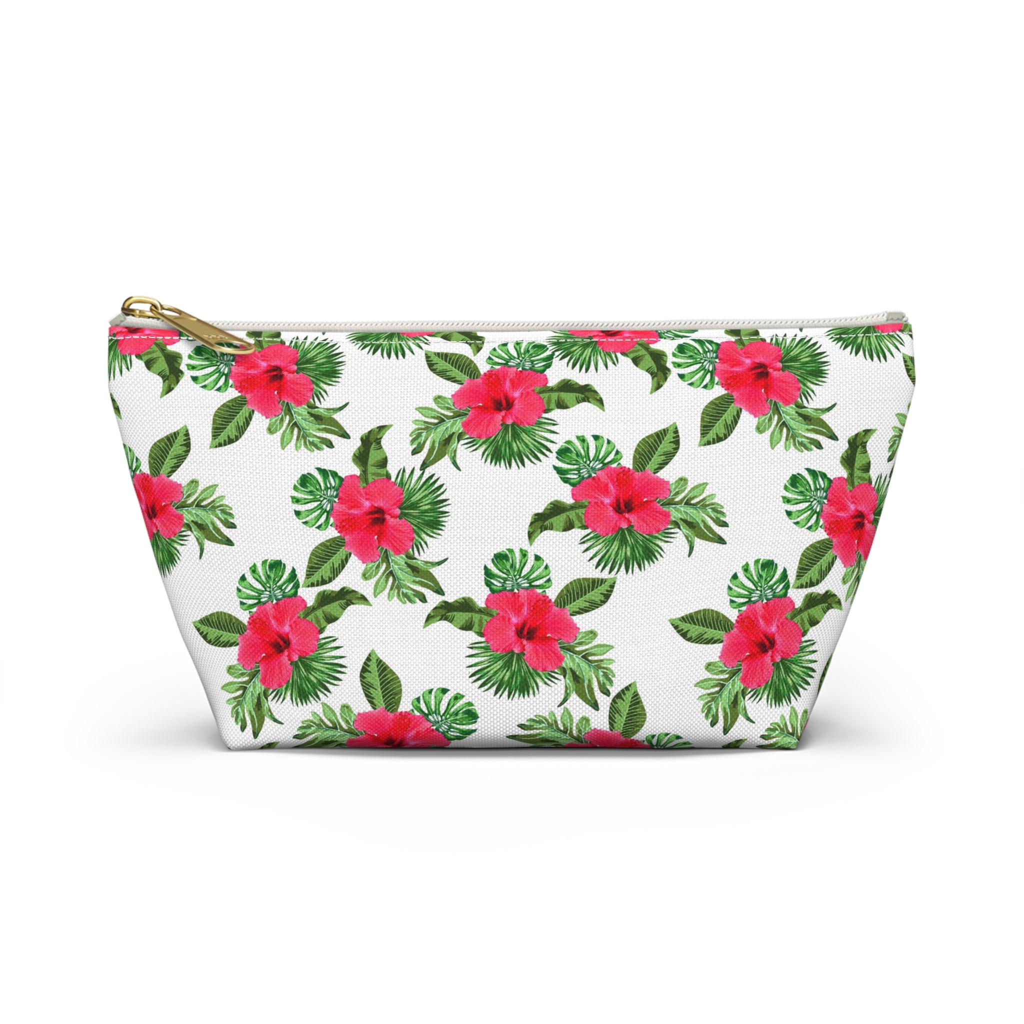 Red Hibiscus Island Cosmetic Bag